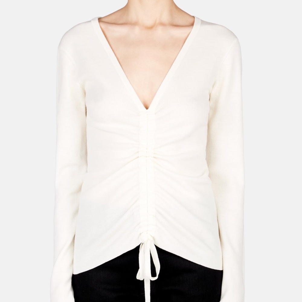 T by Alexander Wang Ruched Long Sleeve Top